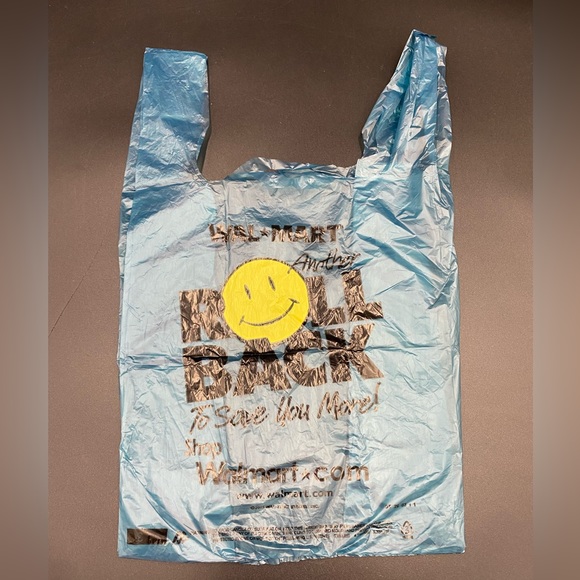 Walmart vintage 2001 blue rollback Grocery bag - Picture 1 of 6